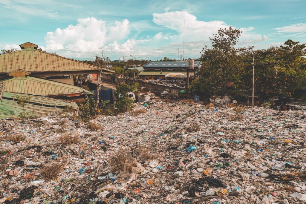 mountain of trash in Greenfield Inayawan, Cebu City